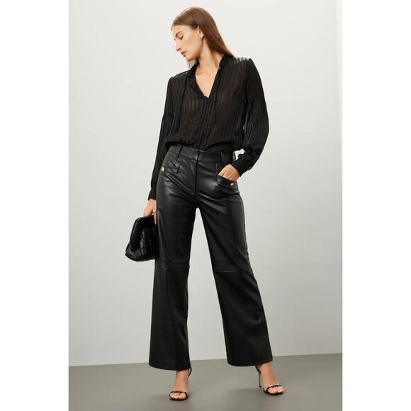 Derek Lam Collective Pants - B-35. Derek Lam Collective Straight Leg Leather Pants 50 US 14